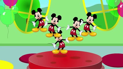 Five Little Mickey Jumping on the Bed Nursery Rhymes Lyrics