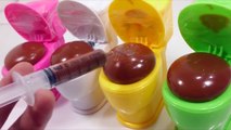 Toilet Chocolate Poop Slime Syringe Water Balloons Learn Colors Toy Surprise Eggs