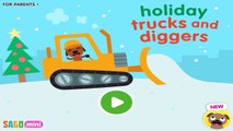 Sago Mini Holiday Trucks and Diggers | Play & Learn Build with Snow Game for Toddler App