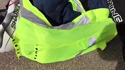 Marseille : salon de la moto : un crash test au ralenti