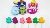 Learn Colors Play Doh Sparkle Disney Princess Dresses Elsa MagiClip Ice Cream RL