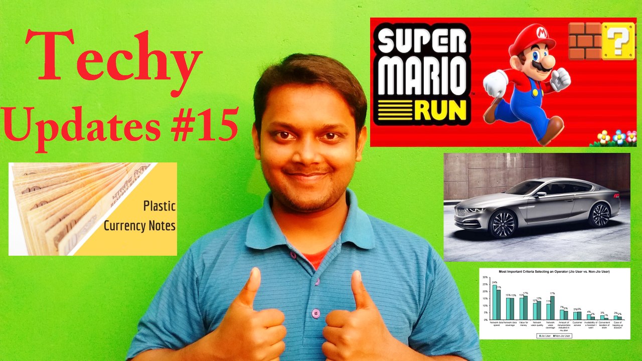 Techy Updates #15 Micromax 3000 | Jio Data Speed | Plastic Currency | Self Driving Car