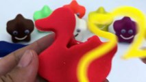 Learn Colors with Play Doh Animal Molds Elephant Lion Giraffe Seal Fun & Creative for Kids