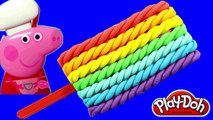 Peppa pig ToyS! - Play DOh Create Ice-cream rainbow playdough frozen Kids