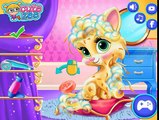 Princess Rapunzels Palace Pet Summer - Baby Pet Caring Games - Cat Bathing Movie