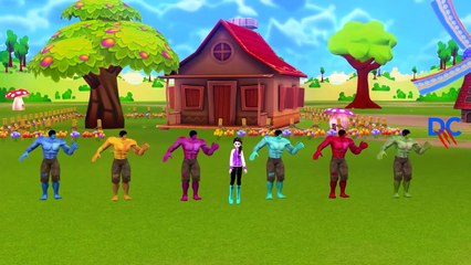 Frozen Elsa Pink SpiderGirl Hulk Spiderman Vs Cow Fight | Funny SuperHeroes Finger Family