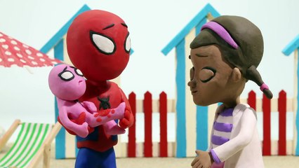 ★ Frozen Elsas GROSS FEET ★ Spiderman Joker Pink Spidergirl Superhero Videos Animated Mov