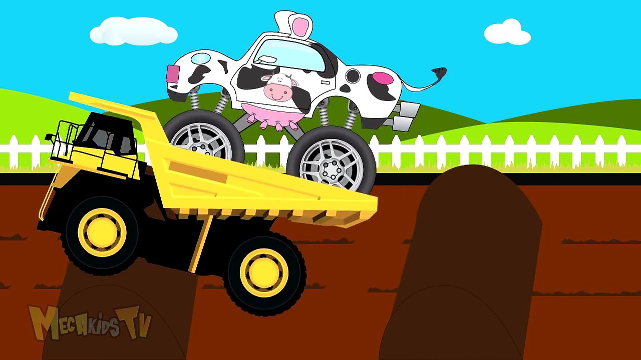 Cow Truck Get Clean In Car Wash - And More Videos For Kids - surprise eggs play doh 2016