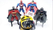 GIANT BATMAN VS SUPERMAN Play Doh Surprise Eggs with DC Comics Superhero Toys