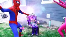 PINK SPIDERGIRL Spiderman VS Joker SHOWER PRANK Blue Spiderman Funny Superhero Movie In Re