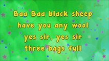 Baa Baa Black Sheep - Karaoke Version With Lyrics - Cartoon/Animated English Nursery Rhyme