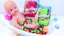 Baby Doll Bath Time In Gumballs Pretend Playset Toys Baby Doll Bathtime In Skittles How To