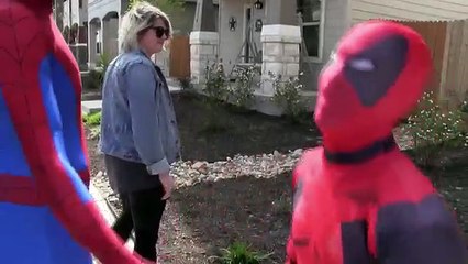 Deadpool Vs Iron Man & Spiderman - Real Life - Superhero Battle!