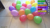 Five Water Colour Balloons - Learn Colours Compilation Wet Balloon Finger Nursery Rhymes
