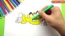 Pluto Dog Coloring Pages For Kids to Learn Colors