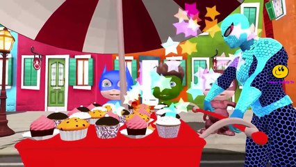 Spiderman The Muffin Man Nursery Rhymes for Children | Batman Cartoons For Children
