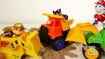 Paw Patrol Toys Kinetic Sand Fun Bulldozer Drilling Playing Construction Toys Rubble Chase