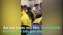 THANH NIÊN KUTE SỢ TIÊM KHÓC NHÈ