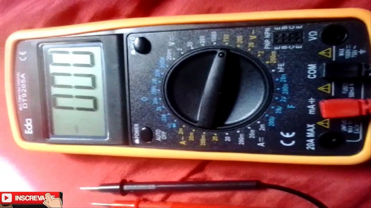Como medir capacitores com multímetro Eda DT9205A - Vídeo Dailymotion