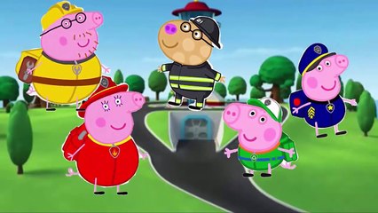 Pig Peppa in PJ Masks Costumes Jumping on the Bed. 5 Little Monkeys Jumping On The Bed Emi