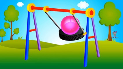 Colors for Children to Learn with Swinging Ball Game - Colours for Kids to Learn Indoor Pl