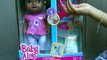 BABY ALIVE Brushy Brushy Baby Doll With Pee Diaper & Surprise Toys and Eggs Purse by Disne