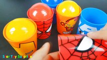Ball Surprise Cups Spider Man Iron Man Captain America Marvel Avengers Surprise Egg and Ma