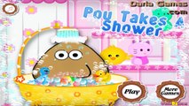 Sweet Pou Take A Shower Video Episode for Kids Pou Games Online Bathing Games