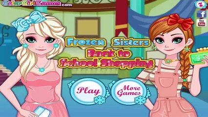 Frozen Sisters Back School Shopping - Frozen Princes Video Game For Girls