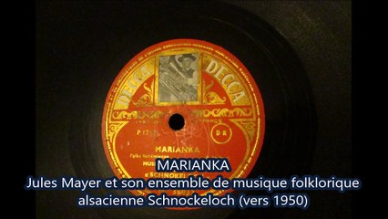 Jules Mayer 4 Marianka 78t musique folklorique alsacienne (Je disque je veux)