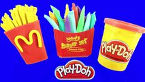 PLAY DOH RAINBOW: Learning to make hamburger french fries cake vs Peppa Pig Toys