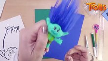 Decoration of wall Branch with customizable name TROLLS ✋ handicraft DIY