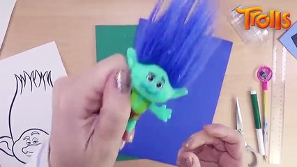 Decoration of wall Branch with customizable name TROLLS ✋ handicraft DIY