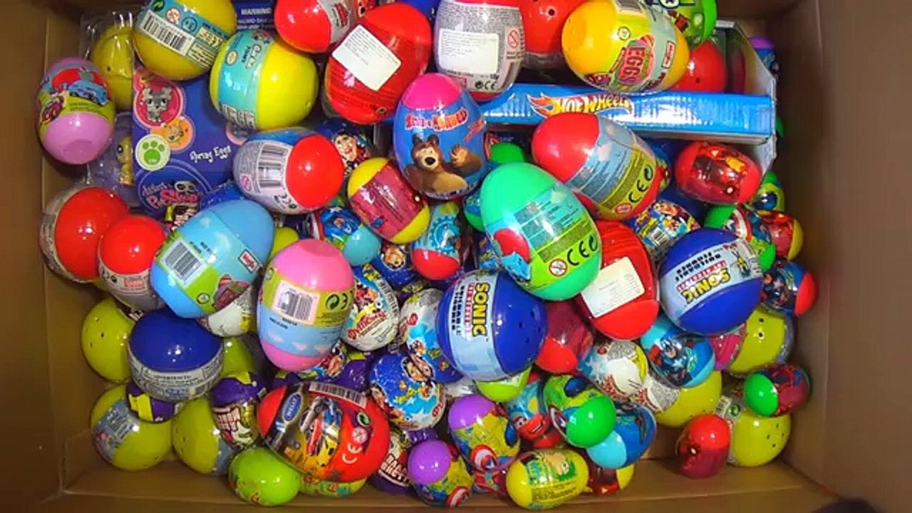 458 surprise eggs!!!MEGA Collection Disney Cars MARVEL SPIDER MAN Hello Kitty SpongeBob my