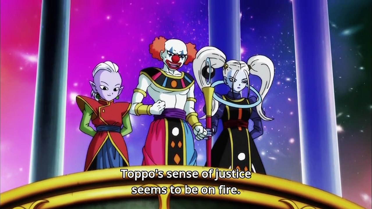 Universe 11 kaioshin & toppo introducing themselve