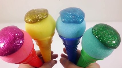 DIY How To Make Glue Slime Black Ink White Paints Water Poop Learn Numbers Counting Icec