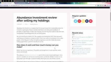 Review of UK website Abundance Investment