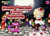 Зомби Принцесса лицевой макияж Хэллоуин макияж и платье вверх игра для девушки