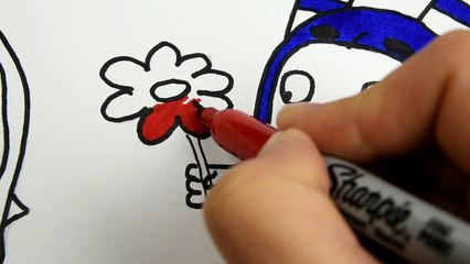 How to draw and color Oddbods Cartoon Fun Art for Kids Pogo and Newt-NIX9NEZVfKM