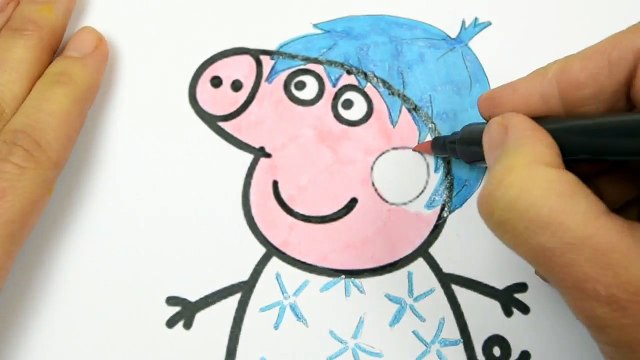 PEPPA PIG Transforms into Inside Out JOY custom drawing and coloring video for kids-YYUfLSl9IM4