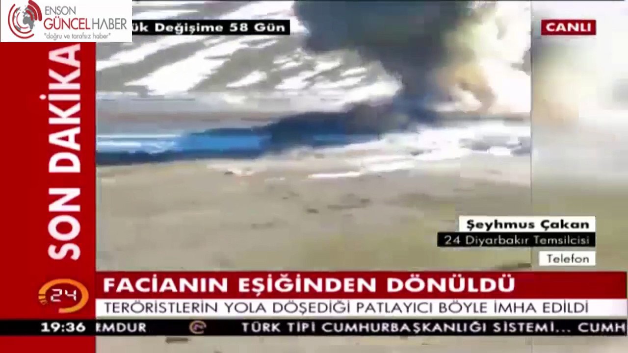 Diyarbakırda yola döşenmiş bomba patlatıldı