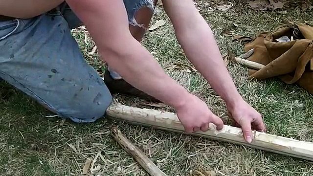 Making A Stone Age Hunting Bow Stone Age Bow Making With Abo Tools - YouTube