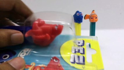 Finding Dory Pez Candy Dispensers - Mashems - Squishy Pops - Finding Dory Movie Toy Openin