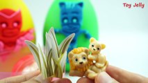 Giant PJ Masks Play Doh Surprise Eggs - Catboy, Owlette, Gekko Mystery Surprise Toys