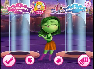 Inside Out Rileys Head Emotions Joy and Disgust Shopping And Dress Up Game For Kids
