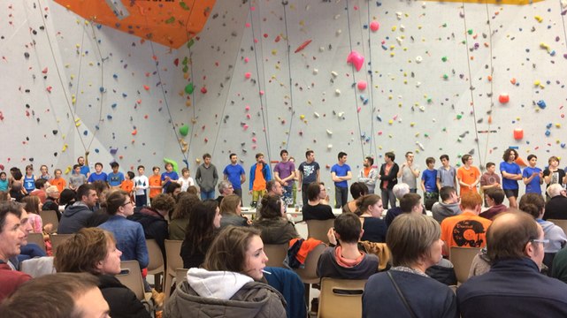 Le championnat départemental d'escalade, dimanche