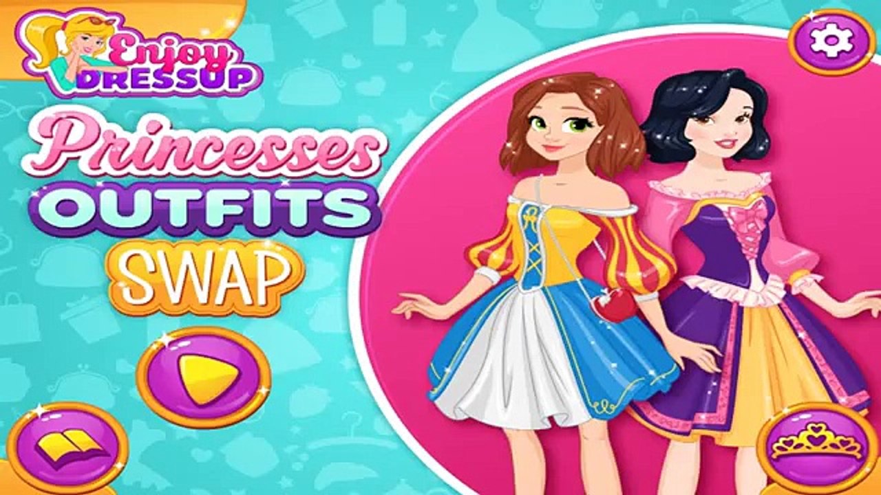 Princesses Outfits Swap - Disney Princess Elsa Anna Rapunzel And Snow White Dress Up Game