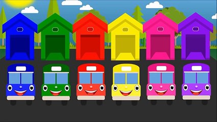 Learn Colors with Ten Little Color Buses - Colours for Kids to Learn - Funny Videos #Funny