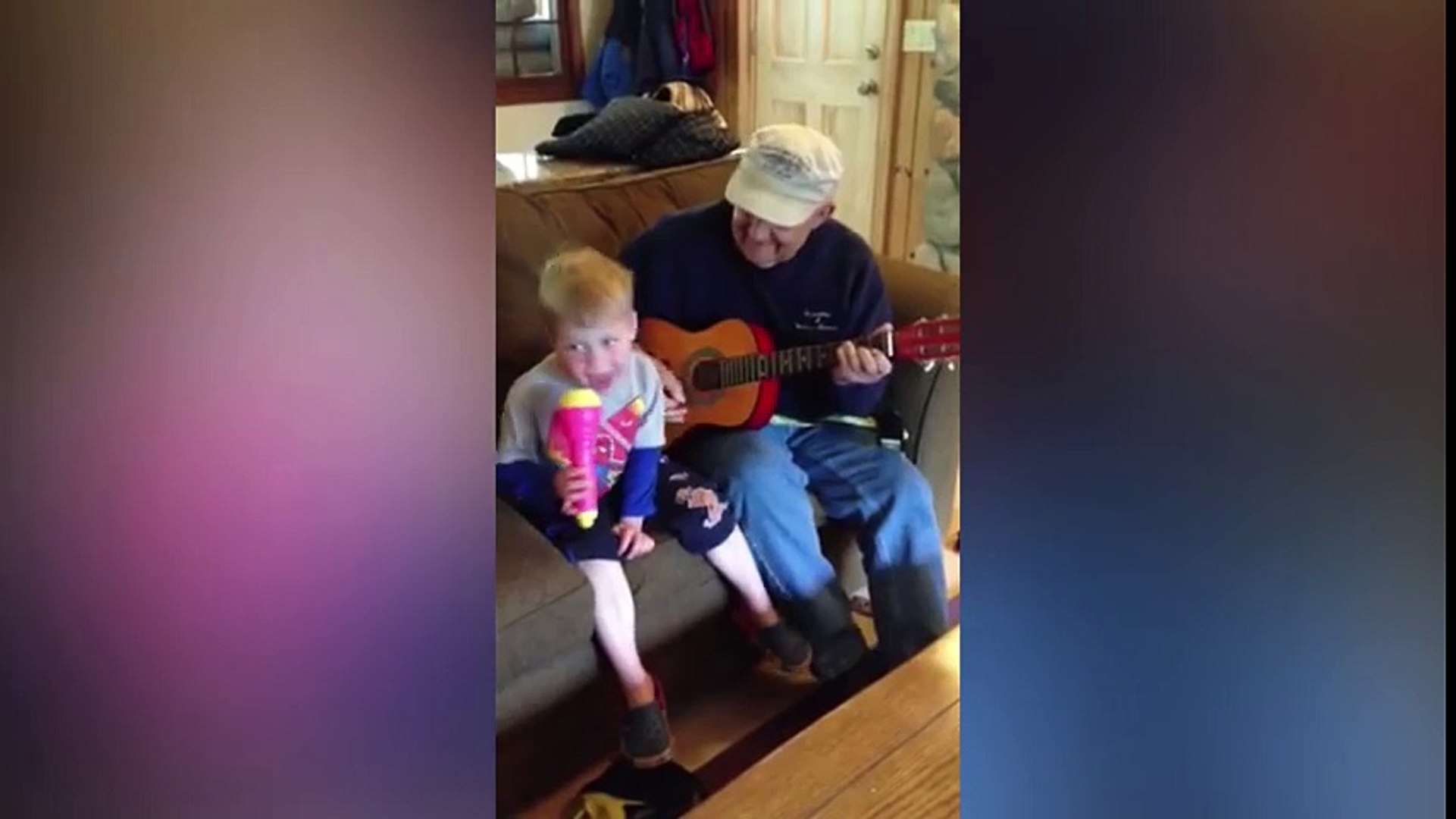 ⁣Kid Makes Up Lyrics to Grandpa's Song - American Funny Videos