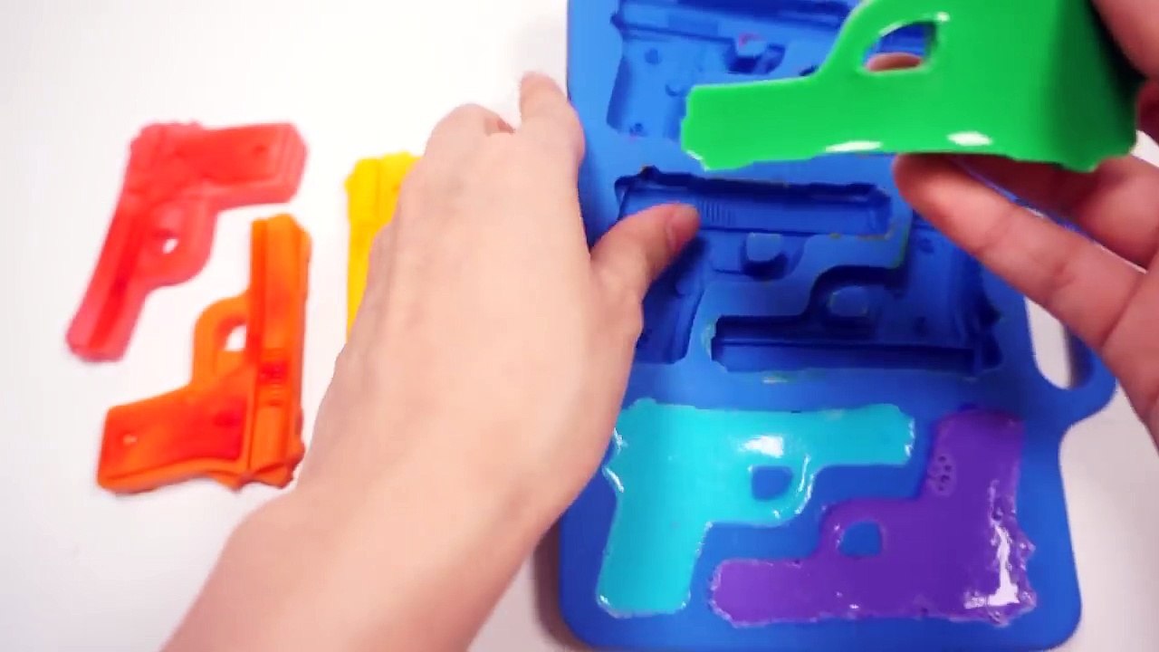 How To Make Colors Guns Milk Jelly Pudding DIY Rainbow Gummy Recipe